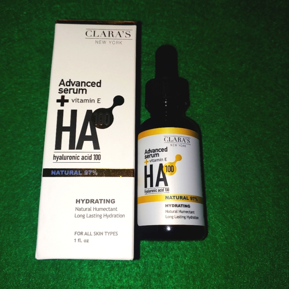 Advanced Hydrating Hyaluronic Acid 100 Facial Serum Vitamin E Clara's New York